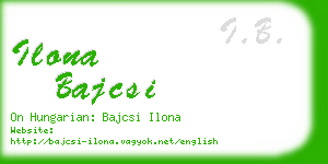 ilona bajcsi business card